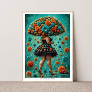 Kunstplakat - Live life in full bloom