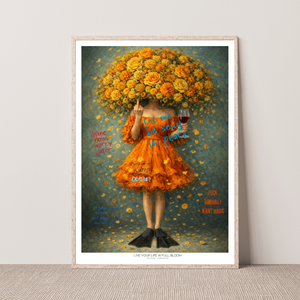 Kunstplakat - Live life in full bloom
