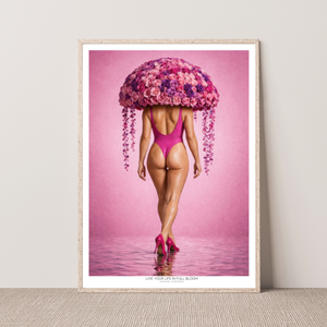 Kunstplakat - Live life in full bloom