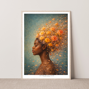 Kunstplakat - Live life in full colour
