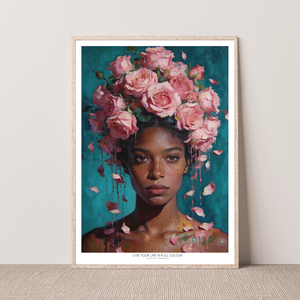 Kunstplakat - Live life in full colour