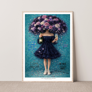 Kunstplakat - Live life in full bloom