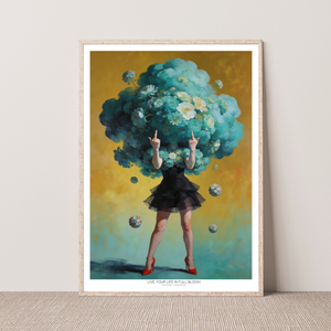 Kunstplakat - Live life in full bloom
