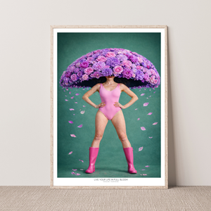 Kunstplakat - Live life in full bloom