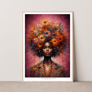 Kunstplakat - Live life in full colour