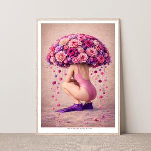 Kunstplakat - Live life in full bloom