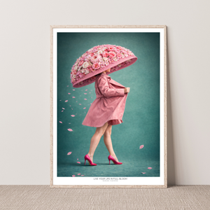 Kunstplakat - Live life in full bloom