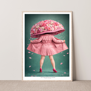 Kunstplakat - Live life in full bloom