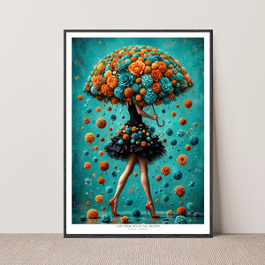 Kunstplakat - Live life in full bloom