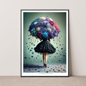 Kunstplakat - Live life in full bloom