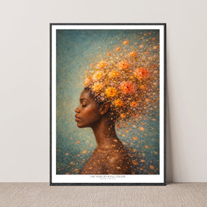 Kunstplakat - Lev livet i fuldt flor