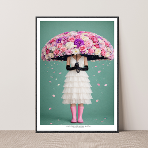 Kunstplakat - Live life in full bloom