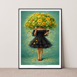 Kunstplakat - Live life in full bloom