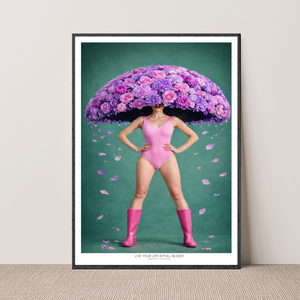 Kunstplakat - Live life in full bloom