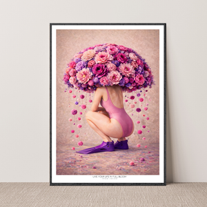 Kunstplakat - Live life in full bloom