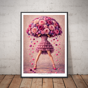 Kunstplakat - Live life in full bloom