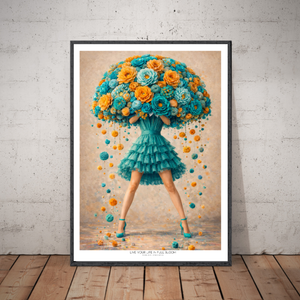 Kunstplakat - Live life in full bloom