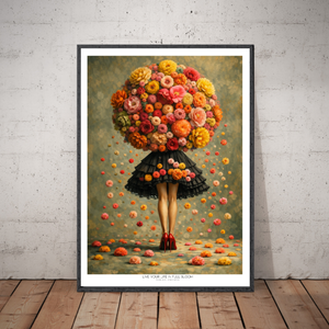 Kunstplakat - Live life in full bloom