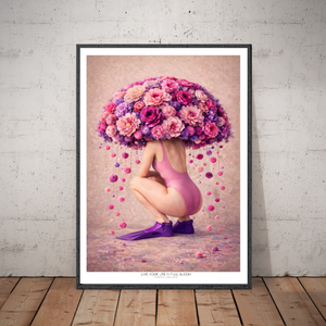 Kunstplakat - Live life in full bloom