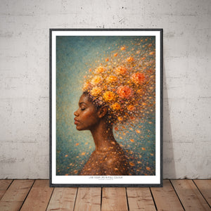 Kunstplakat - Lev livet i fuldt flor