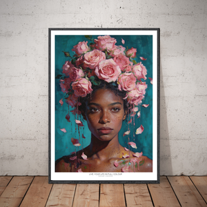Kunstplakat - Live life in full colour